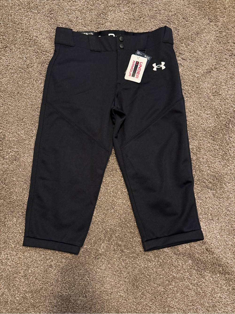 Under Armour Kids baseball Black Athletic Joggers with Logo